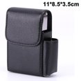 thumbnail image 1 of PU Leather Sliding Cigarette Case Stainless Steel Cigarette Case with Lighter Rack and Belt Loop, 1 of 4