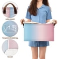 thumbnail image 5 of Yayeee Foldable Storage Basket for Shelves with Handles Waterproof Cloth Bins, Light Pink Gradient, 5 of 7