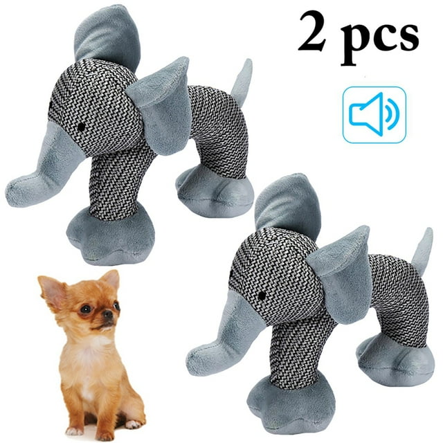 2PCS Animal Dog Squeaky Toy Cartoon Animal Pet Chew Toy Animal Dog Bite Toy