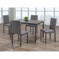 thumbnail image 1 of Grey Wood 5 Pc Dining Set w Grey Cushion Chairs, 1 of 1