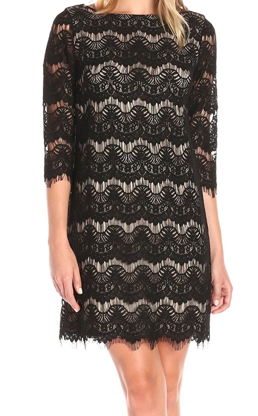jessica howard scalloped lace shift dress