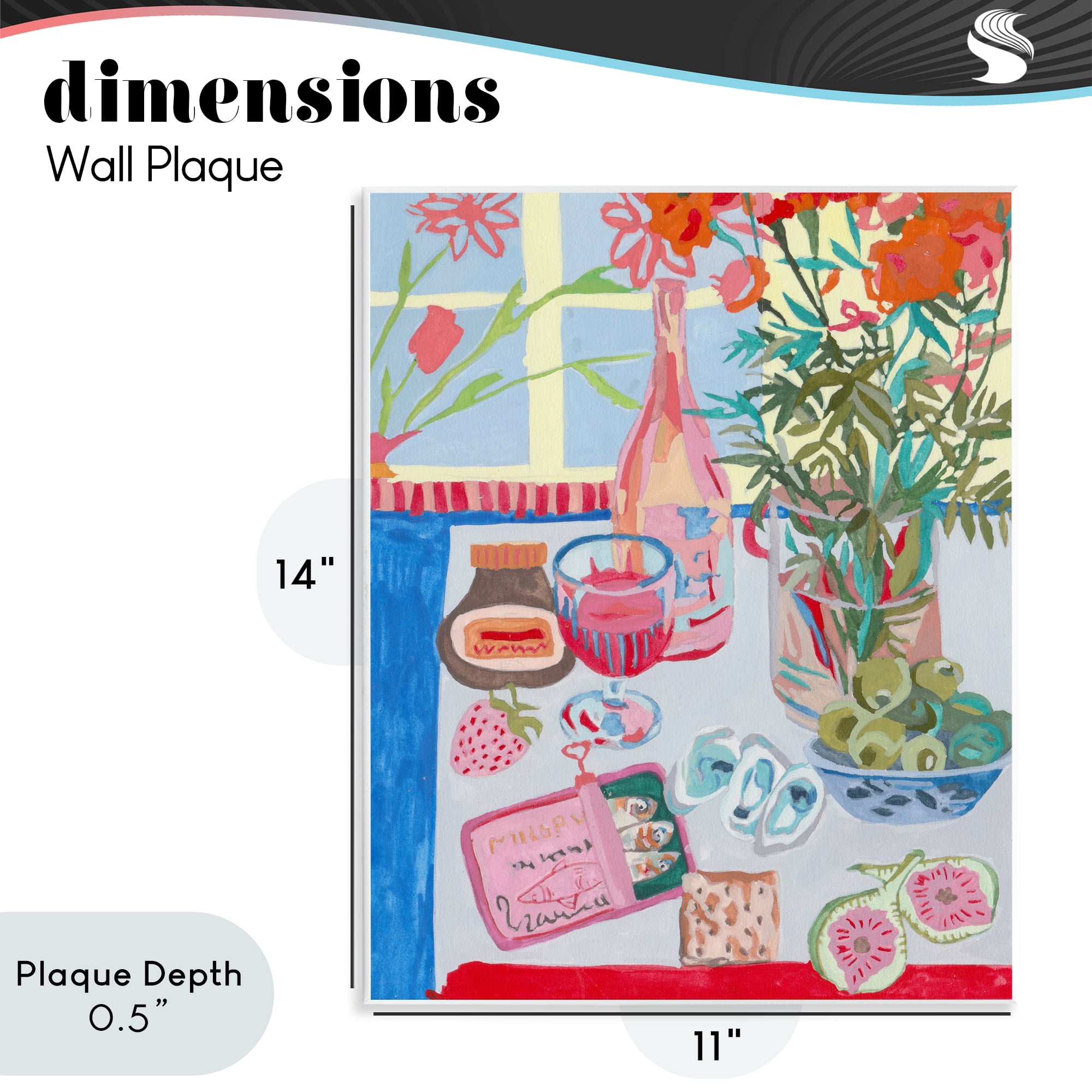 Stupell Industries Red & Blue Table Setting Wall Plaque Art, design by Melissa Wang
