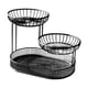 thumbnail image 4 of Cesta de frutas de 3 niveles, cesta de pan, estante de almacenamiento de verduras de varios niveles para encimera Negro, 4 of 9