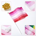 thumbnail image 2 of 50 Pack Lesbian Pride Rainbow Flags Lesbian pride flag Small Mini Hand Held Stick Flag Gay LGBT Festival Party Parades Decorations, 2 of 6
