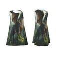 thumbnail image 7 of Daiia Forest Stone-Colored Dragon Print Women's Dresses 2025 Trendy Short sleeve Dresses Casual Baggy Flowy Maxi Sun Dresses, 7 of 7
