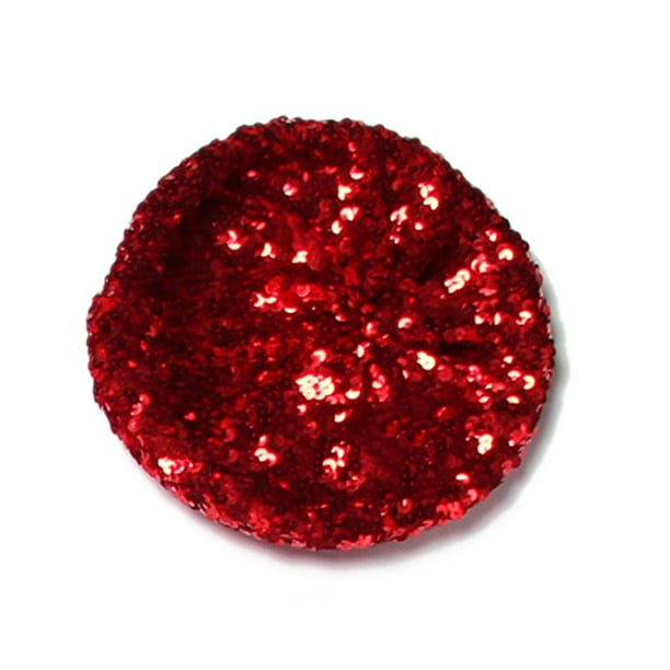 Qarigey Boinas de lentejuelas brillantes elásticas para mujer, sombreros de otoño, primavera y verano, gorros publicitarios de fiesta de colores Sombreros burdeos Qarigey PS11561-04