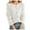 White, variant on Women's Classic Crew Neck Button - Collar Cardigan Sweater - Polyester, Loose Fit, Suitable for Autumn and Winter, Machine Washable