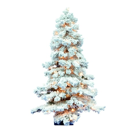 Vickerman Artificial Christmas Tree 5 X 31 Flocked Spruce Dura Lit 250 Clear Vickerman Artificial Christmas Tree 5 X 31 Flocked Spruce Dura Lit 250 Clear