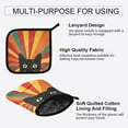 thumbnail image 3 of Yayeee Oven Mitts and Pot Holder Set of 4 Heat Resistant Kitchen Gloves Baking Hot Pad, Black Cat, 3 of 5