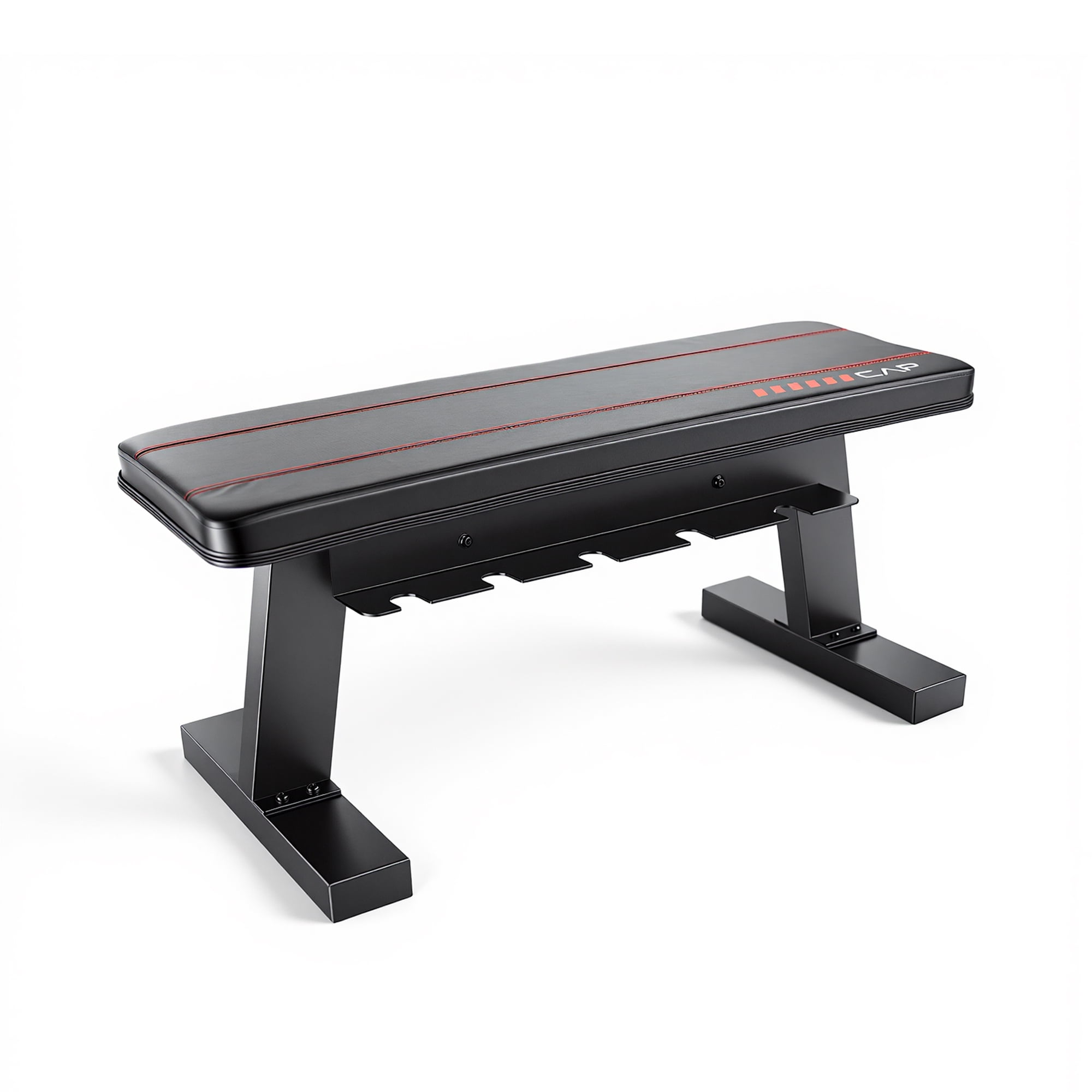 CAP Deluxe Exercise Training Flat Bench with Dumbbell Storage (Weight Capacity 600lb)
