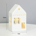 thumbnail image 3 of Christmas Village Houses,1PCS Ceramic Christmas Village Houses,Xmas Street Lamp DIY Xmas Village Houses Figurine for Tabletop Mantle Decor(#002), 3 of 7