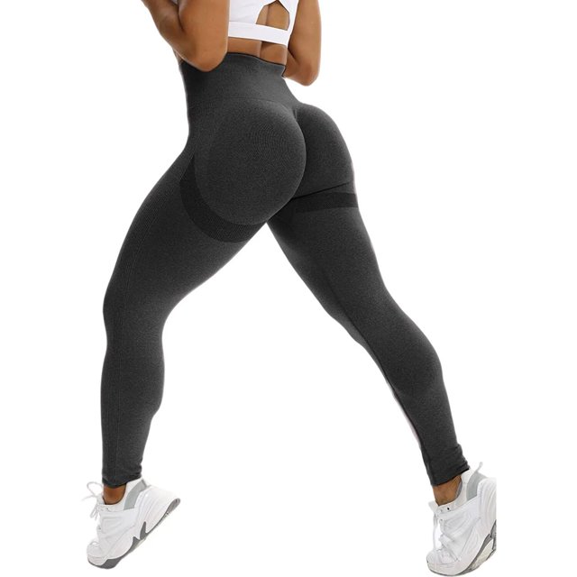 Leggings degradados sin costuras para mujer, mallas deportivas de cintura alta con contorno de sonrisa, pantalones de Yoga, ropa de entrenamiento para gimnasio, medias fruncidas para botín