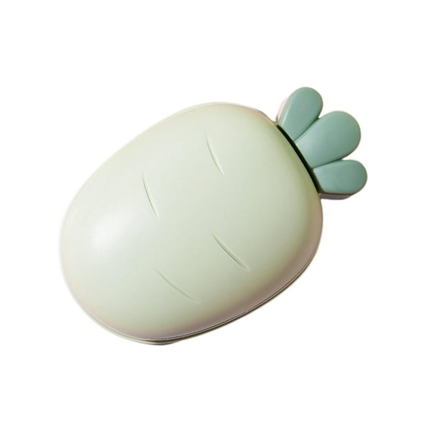 Jabonera de baño desmontable con forma de zanahoria para esponja de sala de estar Verde