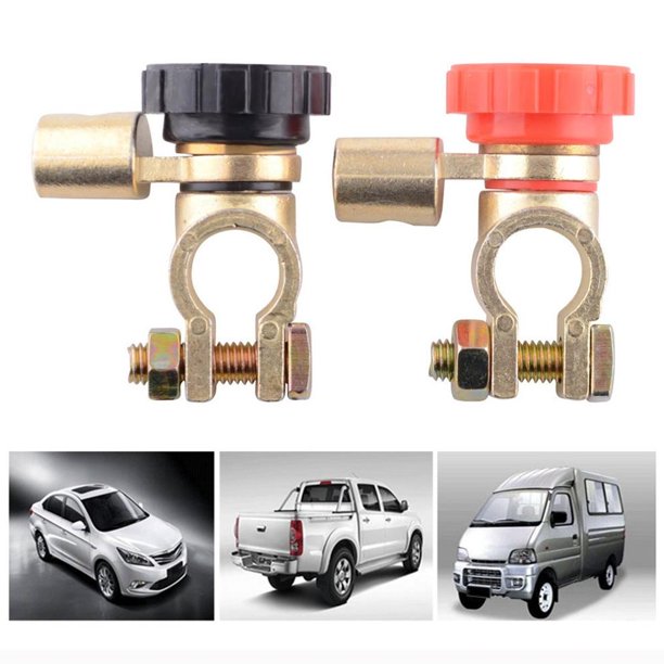 HOTBEST 12V/24V Side Post Car Battery Disconnect Switch Universal Car Vehicle Battery Terminal