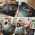 thumbnail image 6 of Summer Marine Life Area&nbsp;Rug 4x6ft Modern Turtle Shark Coral Non-Slip&nbsp;Washable Square&nbsp;Rugs Soft Felt Indoor Floor Mat for Bedroom Kitchen Living Room Bathroom, 6 of 9