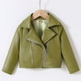 thumbnail image 4 of zbxnLI Kids Leather Jacket Girls Boys Fashion Long Sleeve Biker Coats Street Style Outerwear, 4 of 8