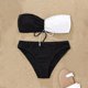thumbnail image 2 of Gibobby Conjunto de bikini para mujer Nuevo traje de baño de mujer Split negro Patchwork Bikini Bikini(Negro,XL), 2 of 5
