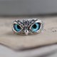 thumbnail image 2 of Anillo De Búho De Ojo De Demonio Anillo De Búho Ajustable Abierto Retro Monstrate AP005622-00, 2 of 6
