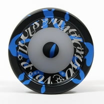 MAGICYOYO Locus V6S Yo-Yo - Aluminum Responsive / Unresponsive Fingerspin YoYo (Black with Blue Splash)