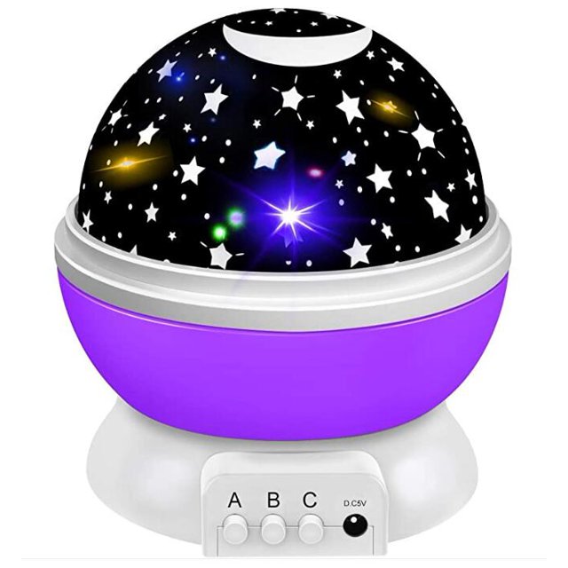 Luz De Proyección De Estrellas Lámpara De Proyección De Estrellas De 4 Ledes Proyector Giratorio Luz Nocturna Yuarrent HA025011-03