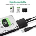 thumbnail image 2 of SATA to USB Adapter, USB 3.0 to SATA Cable for 3.5 2.5 Inch SSD HDD SATA III Hard Drive Disk, Support UASP Compatible with USB 1.1/2.0/3.0 with External 12V/2A Power, 2 of 9
