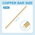 thumbnail image 2 of Uxcell 2 Pcs Round Brass Rods, 8mm Dia. 26cm / 10.24 Inch Length H59 Brass Bar Solid Metal Rods for DIY Crafting Jewelry Plating Repairing Science Class, Brassy, 2 of 6