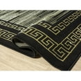 thumbnail image 3 of MDA Rug Imports Ksamil Collection Abstract Border Area Rug 3'8" x 5'7" - Black/Gold, 3 of 5