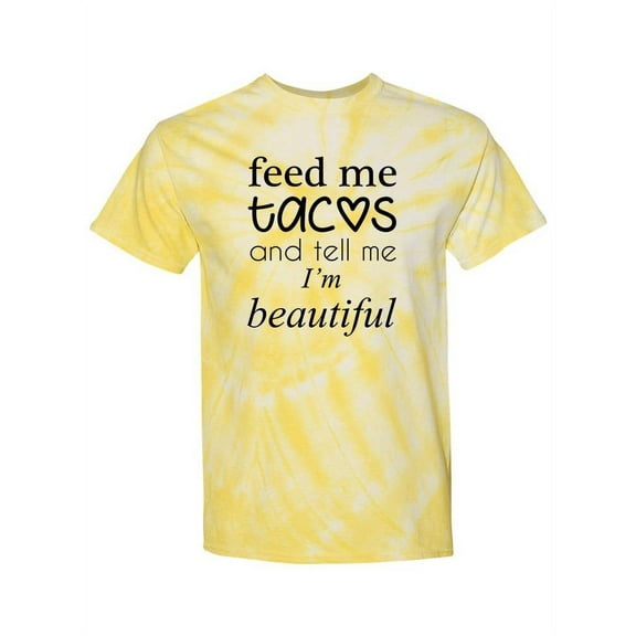 Feed Me Tacos Tie-Dye Cyclone Men -Smartprints Designs, Male Medium
