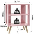 thumbnail image 2 of Mesita de noche Aenuert Pink Kids con almacenamiento abierto de 2 niveles, 2 of 8