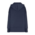 thumbnail image 6 of Sweatshirt for Women,Women Autumn Winter Casual Solid Color Zipper Hooded Jacket Drawstring Pocket Zipper Sports Jacket Coat,Plus Size Sweatshirts for Women,Size:S, 6 of 7