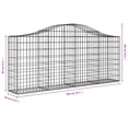 thumbnail image 4 of vidaXL Paniers Gabions Arqués 2 Pcs 200x30x80/100 cm en Fer Galvanisé, 4 of 4