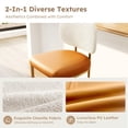 thumbnail image 6 of MF Studio Counter Height Bar Stool with Back, 24.8" Modern PU Upholstered Bar Chair with Large Chenille Back and Metal Frame, Bronze, 6 of 9