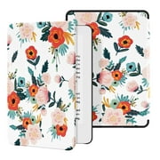 Ayotu Case for Kindle 10th Gen 2019 Release - Cover with Auto Sleep fits Amazon Kindle 2019, Orange Flowers