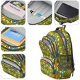 thumbnail image 4 of Tractor and Fences Green Pattern Cute School Backpack Bag with Padded Back and Adjustable Shoulder Straps 16.9 X 12.6 X 5.9 Inches, 4 of 5
