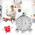 thumbnail image 4 of Temporizador de cocina Reloj despertador de cuenta regresiva 60 minutos Temporizador visual mecánico para cocinar Hornear Niños Aula Gestión de reuniones Enseñanza, 4 of 7