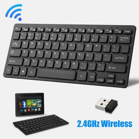 Wireless Keyboard, EEEkit 2.4GHz Ultra Slim Portable Compact Size  Small Wireless Keyboard for Win XP/7/8/10/Vista Mac Laptop
