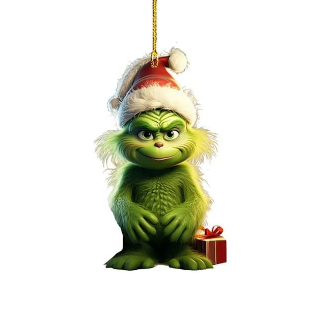 Horror Movie Theme Pendant 8cm Creative Xmas Flat Hanging Ornament Christmas Tree Pendant Craft Collection Xmas Party Tree Decor