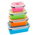 thumbnail image 6 of Collapsible Locking Lid Food Storage System Rectangle 8 pc Set, 6 of 6