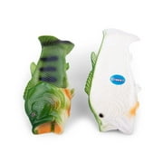 Coddies Fish Flip Flops | The Original Fish Slippers | Gag Gift, Christmas Sandals, Bass Slides, Pool, Stocking Stuffer (Green| 10-11.5 Men | EU 44-45)