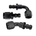 thumbnail image 2 of Black Socketless Push-On Hose End Fittings, AN6, Straight/45/90, 2 of 6