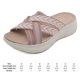 thumbnail image 2 of Sandalias de playa casuales para mujer con soporte para el arco y correa cruzada para el verano, 2 of 9