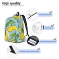 thumbnail image 5 of Naloa Canvas Backpack for Men Women Lemon Print Rucksack Casual Travel Daypack Large and Small Durable College Tote Satchel Bookbag for Teens, 5 of 8