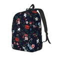 thumbnail image 1 of Disketp Vintage Rose print Canvas Backpack Lightweight Travel Daypack Student Rucksack Laptop Backpack-Small, 1 of 5