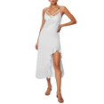 thumbnail image 1 of Vestido sexy con abertura irregular para mujer - Color liso - Sin mangas - Fiesta de verano, 1 of 5