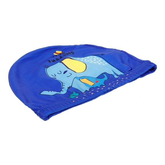Raindrops  Swimming Cap for Bathing Nylon Swimmers Swimwear Kids Boy Blue