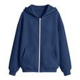 thumbnail image 5 of Girls Zip Up Hoodie Fashion Oversized Casual Cute Comfy Long Sleeve Sweatshirt Jacket with Pockets 4-14 Years, 5 of 5