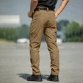 thumbnail image 5 of Cargo Pants Men Multi Pockets Straight Leg Tactical Work Trousers for Outdoor Hiking Construction Workwear Brown L, 5 of 8