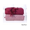 thumbnail image 1 of Affinitylinens DSTH100PCT-RPM 60 in. 100 Percent Soft. Cotton Diamond Weave Throw, Red Plum - Set of 2, 1 of 1