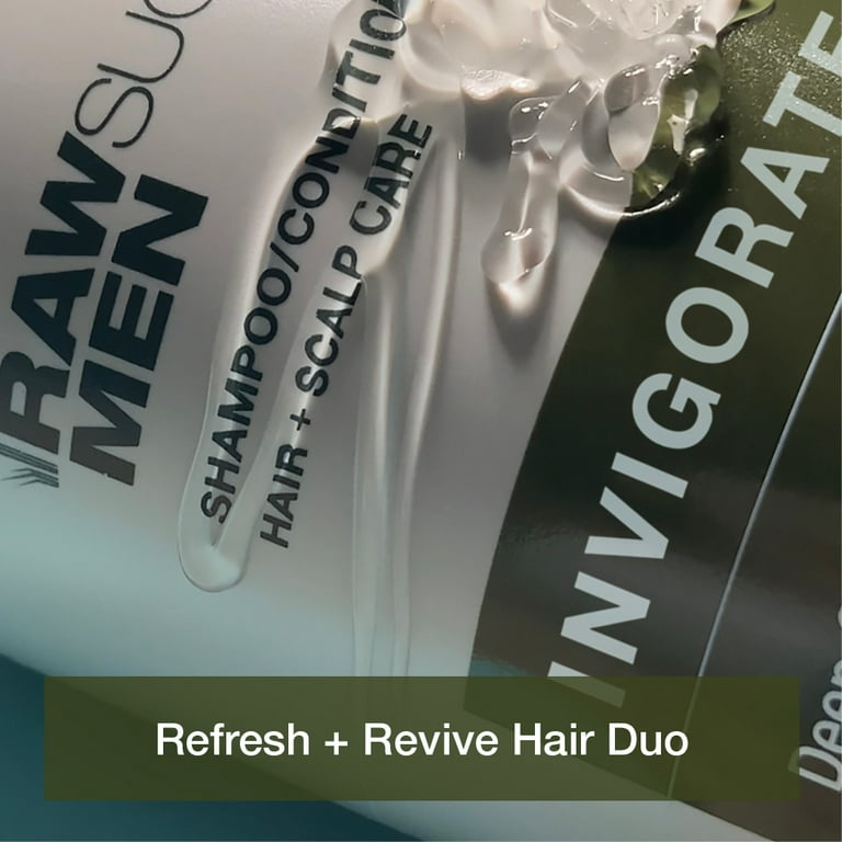Raw Sugar Men's Invigorate 2-in-1 Shampoo and Conditioner with
