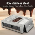 thumbnail image 4 of EastVita Chocolate Tempering Machine - 3 Tanks,4.12 QT Each,86~176℉ Temp Control,1500W Stainless Steel Electric Commercial Food Warmer,Knob,Model CS-3, 4 of 7